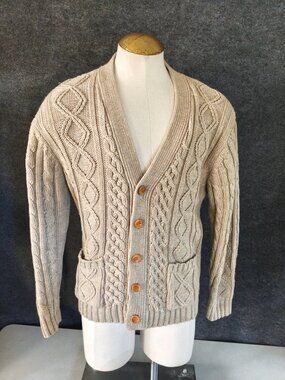 Vintage Thane Chunky Cable Knit Cardigan